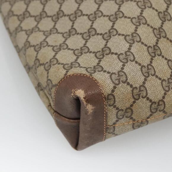 GUCCI GG Supreme Web Sherry Line Tote Bag Pvc Beige Green Red - Picture 11 of 16